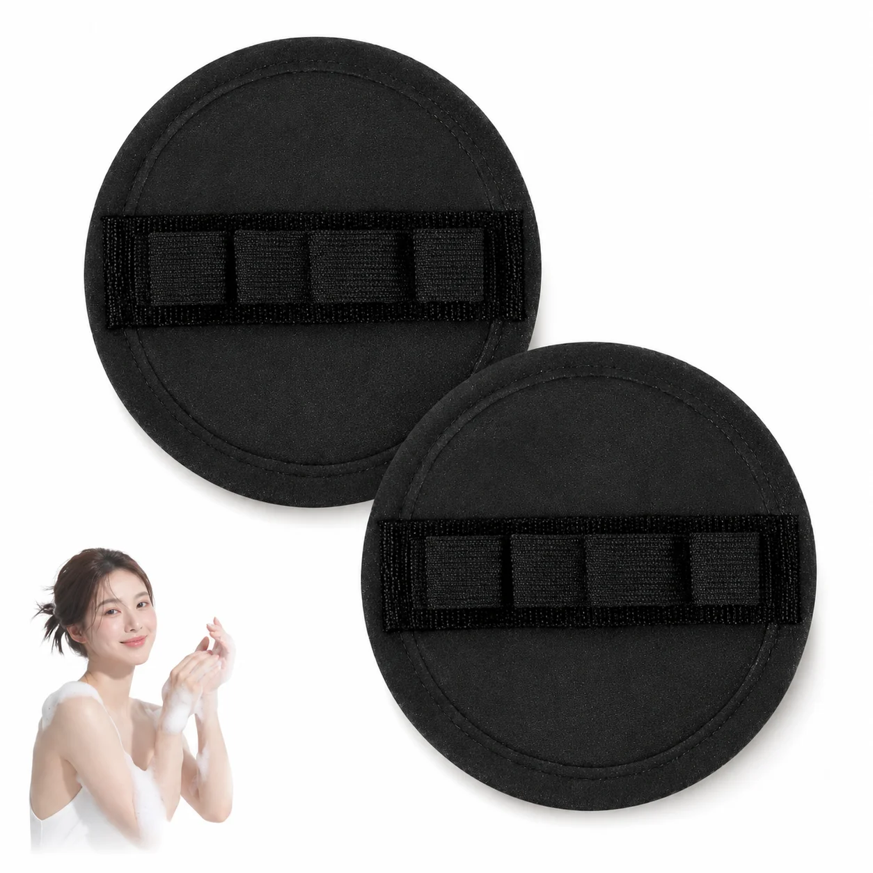2PCS Exfoliating Gloves for Body Bath, Exfoliating Bath Glove, Exfoliating Gloves for Shower for Bath, Shower, Arms, Legs, Feet