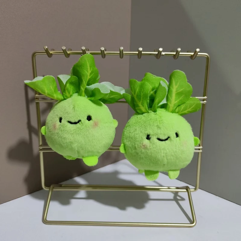 Kreativer Kohlrabi-Gemüse-Plüsch-Anhänger, niedliche Kohl-Puppe, Glücksbringer-Taschenanhänger, Koi-Puppen-Schlüsselanhänger