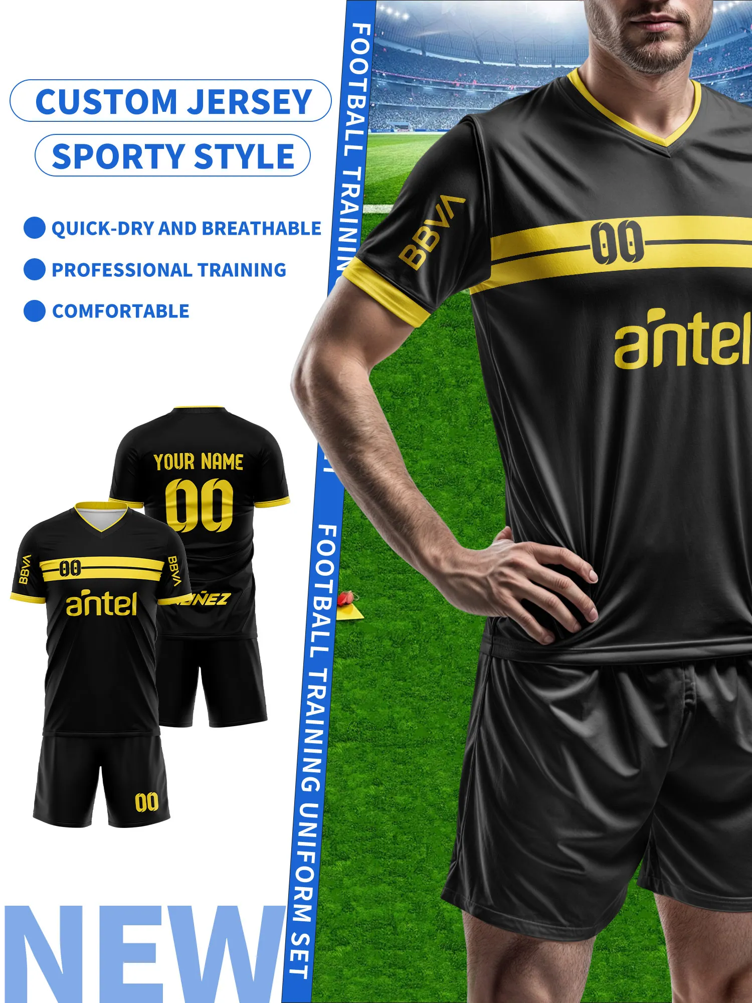 

Создайте свой собственный футбольный джерси | Индивидуальное имя и номер | Дышащая футболка для тренировок по футболу, персонализированная футбольная майка, подарок для болельщика