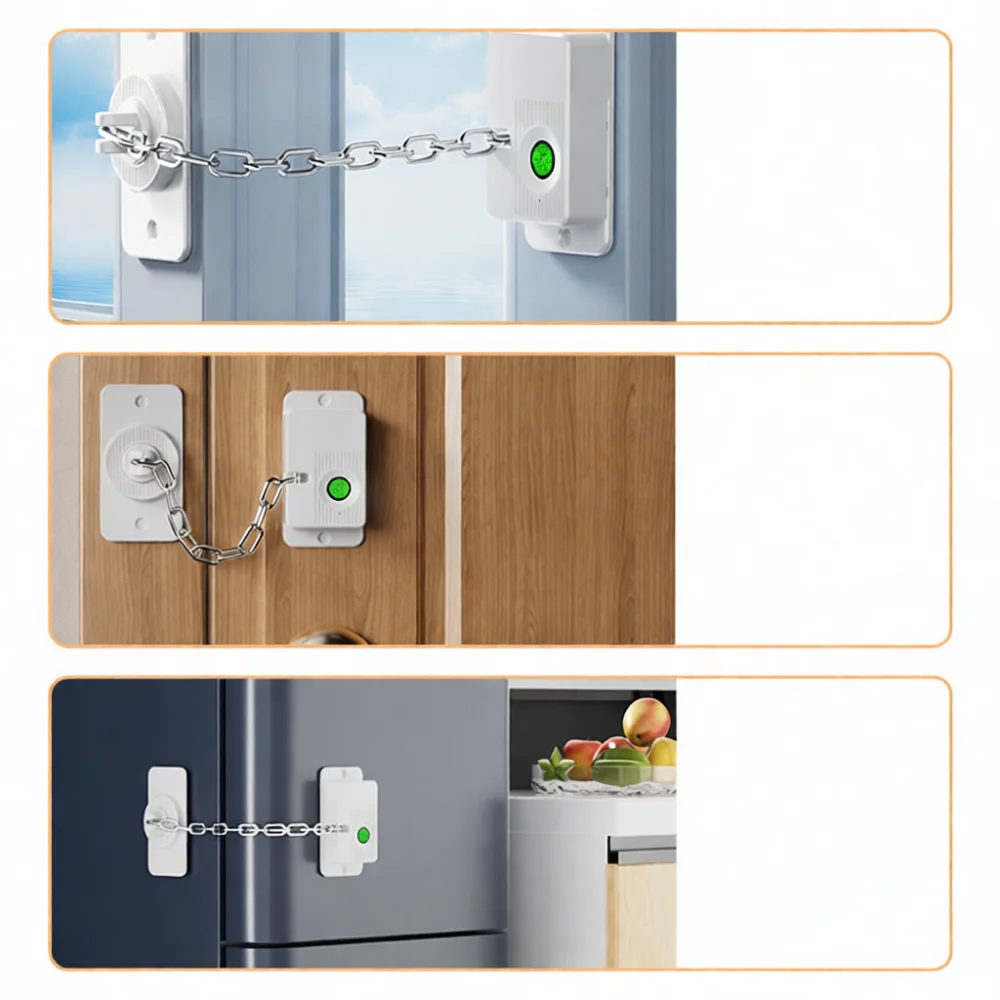Fingerprint Lock Smart Electronic Padlock For Cabinet Drawer Glass Door Security Keyless Biometric Access Control
