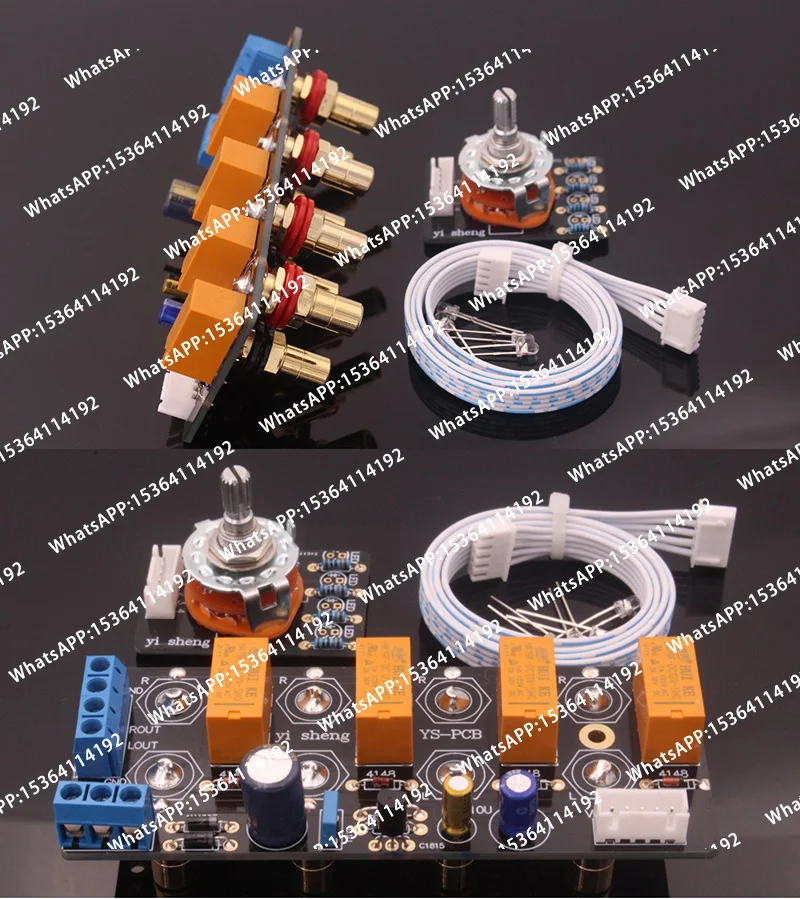 HiFi Audio Source Signal Switch Board Manual Band Selection Amplifier Cabinet 1 in 4 out Switch Board Audio Input