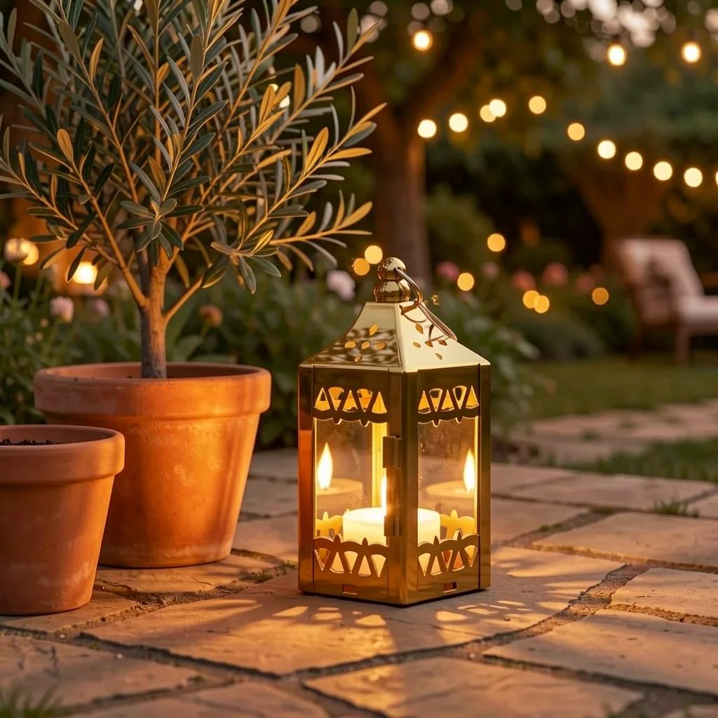Hexagonal Glass Lantern Glass Electronic Candle Lantern Glass Led Candle Lantern Hexagonal For Desktop Decoration Festival Event