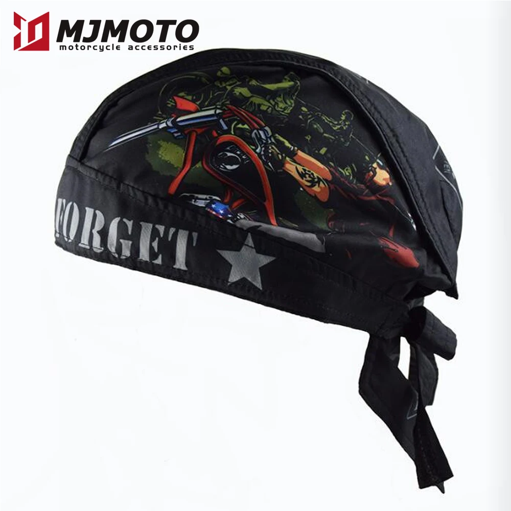 Motorcycle Helmet Balaclava Retro Summer Motorbike Head Wrap Headband Running Cycling Bandana Pirate Hat Men Women Outdoor Sport