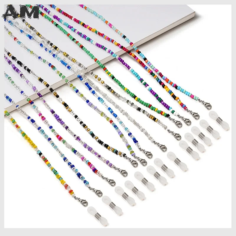 

Unisex Adjustable Length Mask Chain Bohemian Colored Mask Strap Fashion Glasses Lanyard Anti-lost Reading Glasses Rope Strap