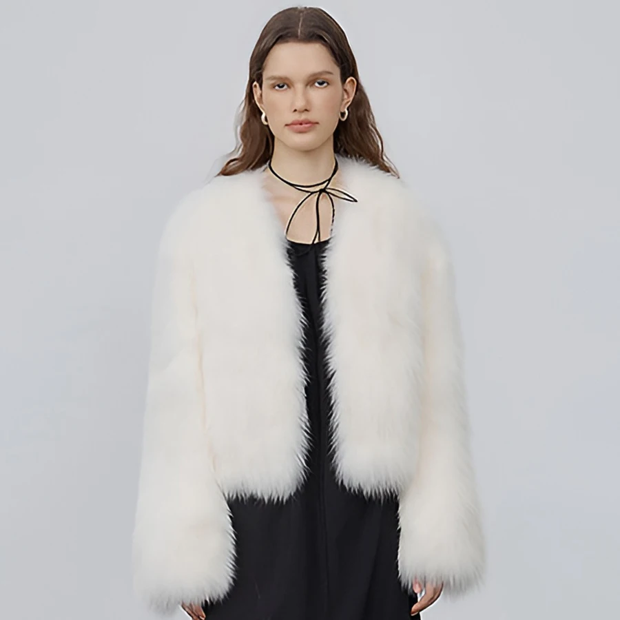 Fox Fur Coat For Women Real Fox Fur Jackets 2024 New Style Fox Jacket Short Womens Clothing Hot Selling