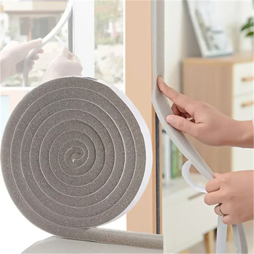 2M Wearable Sliding Window Weather Strip Soundproofing Foam Door Bottom Seal Tape Dustproof Self Adhesive Window Gap Hardware