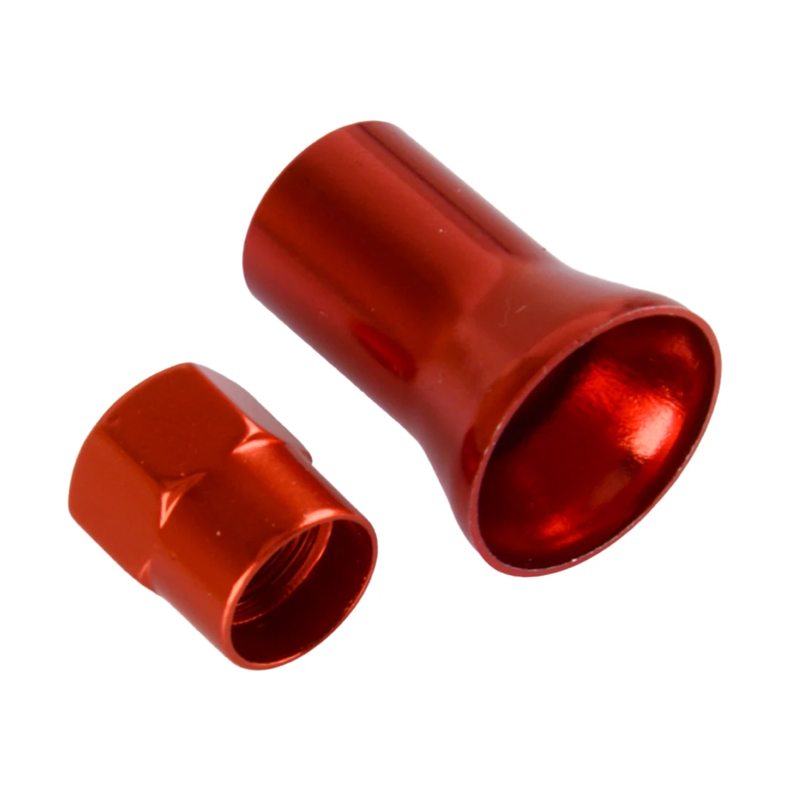 4 ชุดอลูมิเนียมสีแดง Universal รถยางล้อ Stem Air Valve Hex Cap Sleeve Cover ใหม่