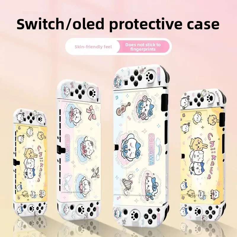 Case For Nintendo Switch Oled And Switch 2 Matte Anti Fingerprint Protective Cover With Joy Con Grips Chiikawa Anime Kawaii Gift - view 3