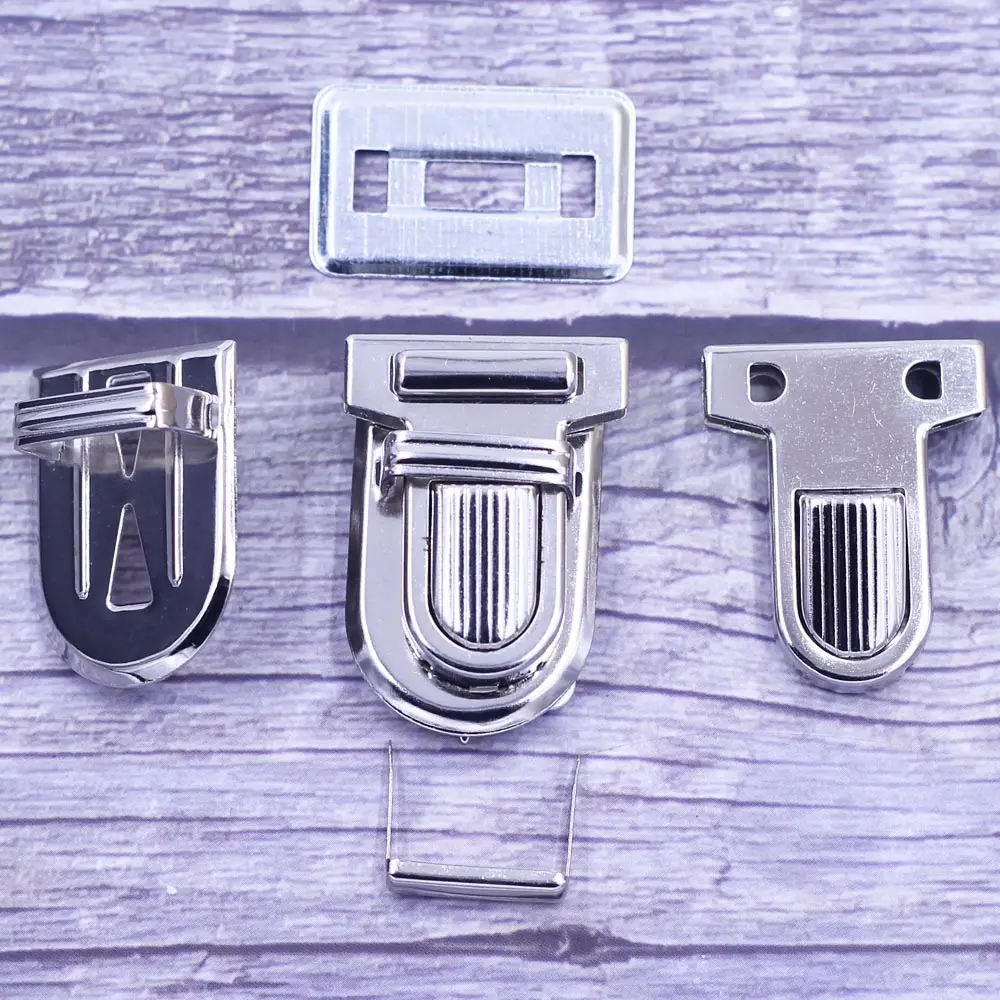 Silberfarbene Kussverschlüsse aus Metall, Druckverschlüsse, Rahmenschluss, T-Form, für Handtasche, Tasche, DIY-Zubehör, 34 x 25 mm – Detail 6