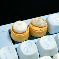 Steamed bun Keycaps Handmade Dumpling Lovely Girl Gift OEM ESC Keys For Game Mechanical Keyboard Personality Artisan Keycap