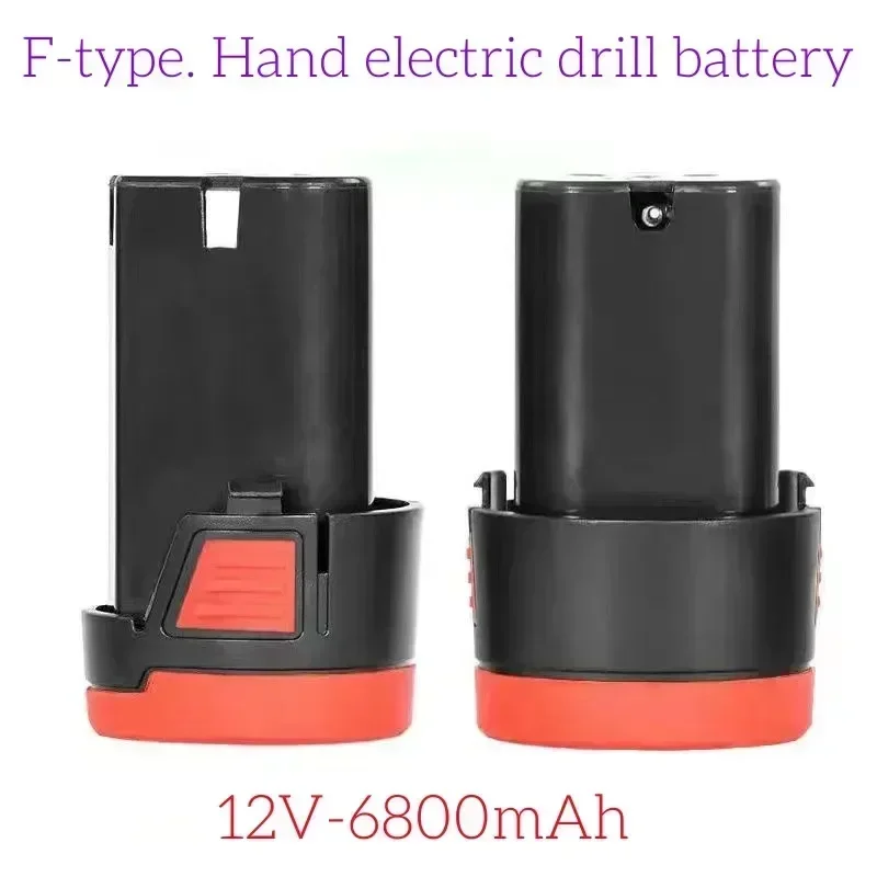 12V, 6800 mAh, Large Capacity Rechargeable Lithium-Ion Battery. F-Type. For Electric Tools, Drill Bits, Screwdrivers