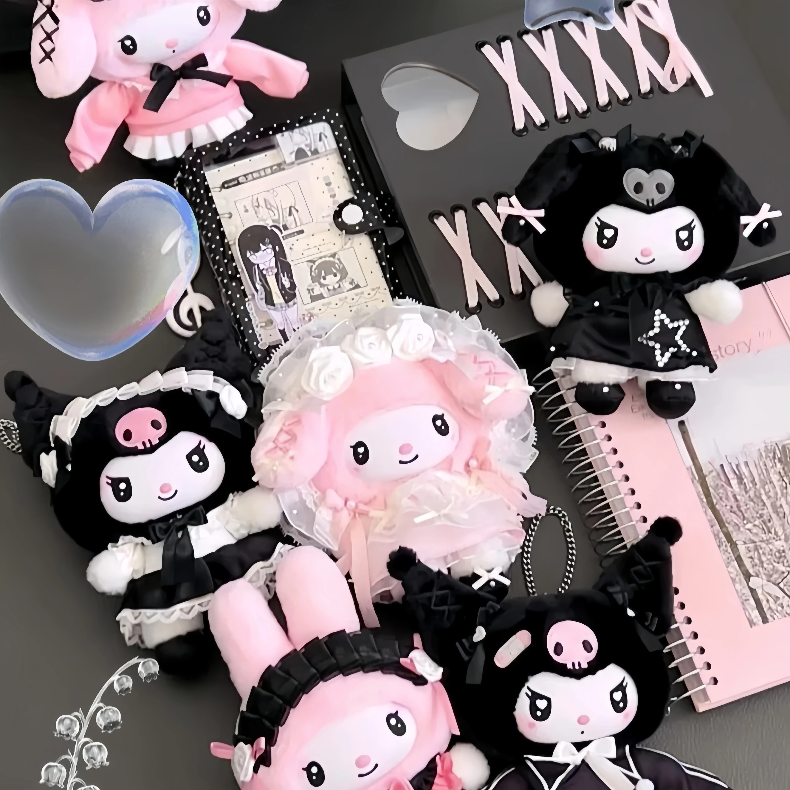

Genuine Kuromi Melody Angel Garden Series Vinyl Plush Blind Box Kawaii Mystery Pendants Doll Decor Surprise Birthday Toys Gifts