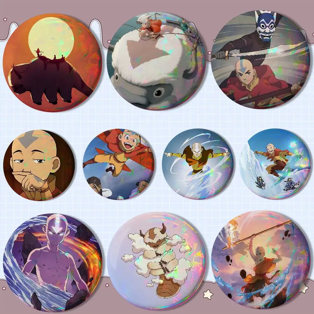 

A-Avatar T-The Last Airbender Creative Round Badge Button Pin Bag Decor Fans Collection Friends Gift Brooch