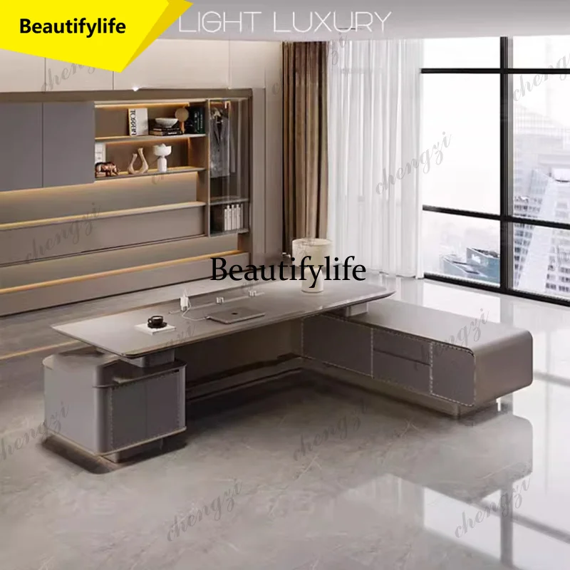

A53 L Shaped Modern Office Desk Executive Work Luxury Conference Computer Desk Manager Reading Escritorio Oficina Modern