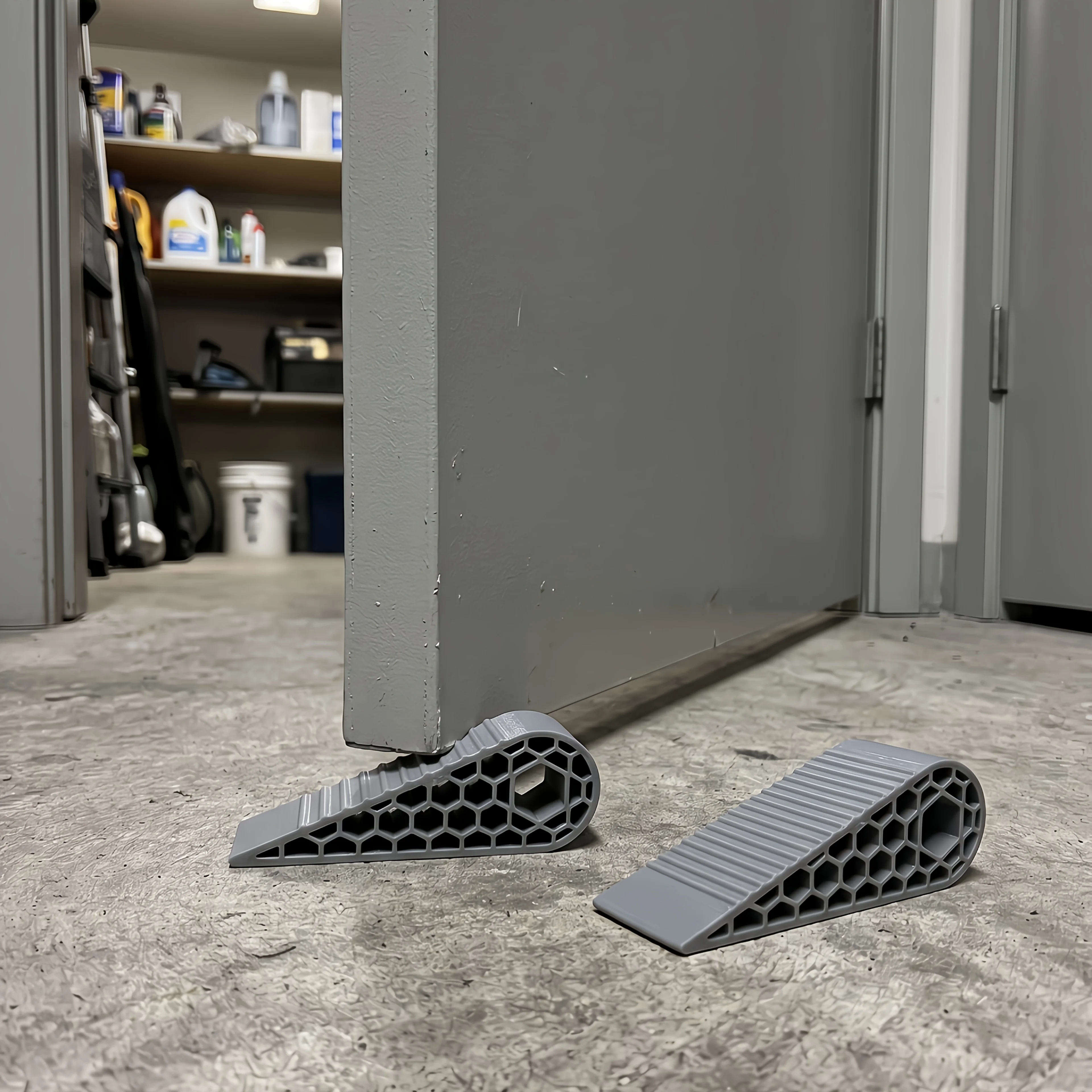 Tope de puerta de malla de 1 pieza, cuña de puerta resistente y duradera, tope de puerta creativo para la seguridad del hogar, tope de puerta antipinzamiento, tope de puerta flexible hexagonal con diseño de cuña de nido de abeja