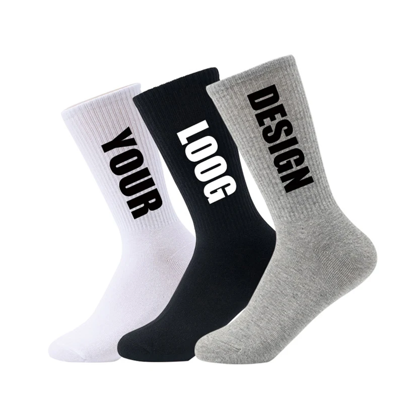 Customized Sports Socks Basketball Football Sock Personalized LOGO Running Sock 38-46cm Men Women Custom Your Design 100Pairs