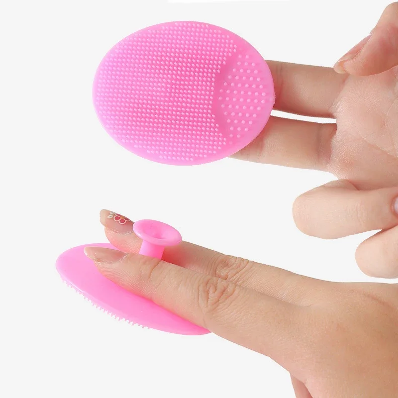 Escova de silicone macia para limpeza e massagem facial, escova manual para limpeza facial, esfoliante de silicone para mulheres e homens