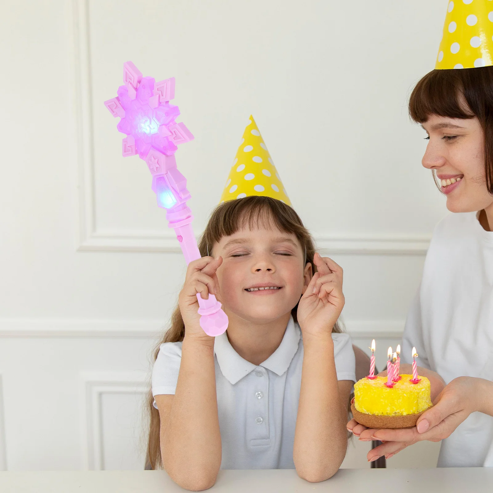 Oplichtende Sneeuwvlok Wand LED Fairy Stick Party Favor Verkleedaccessoire voor Meisjes Verjaardagsvieringen Kostuumfeesten Kerstmis