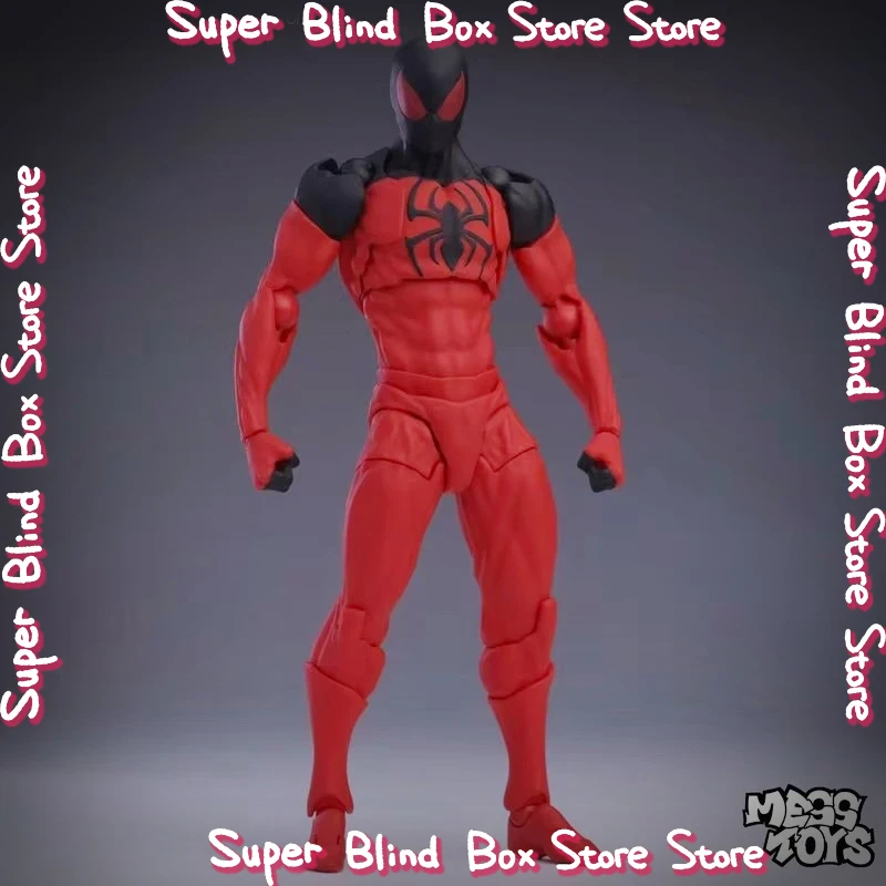 

new Bandai Mess Toys Black Suit Spiderman Action Figures Anime Figure Kaine Parker Scarlet Spider Symbiote Spider-Man Model Gift