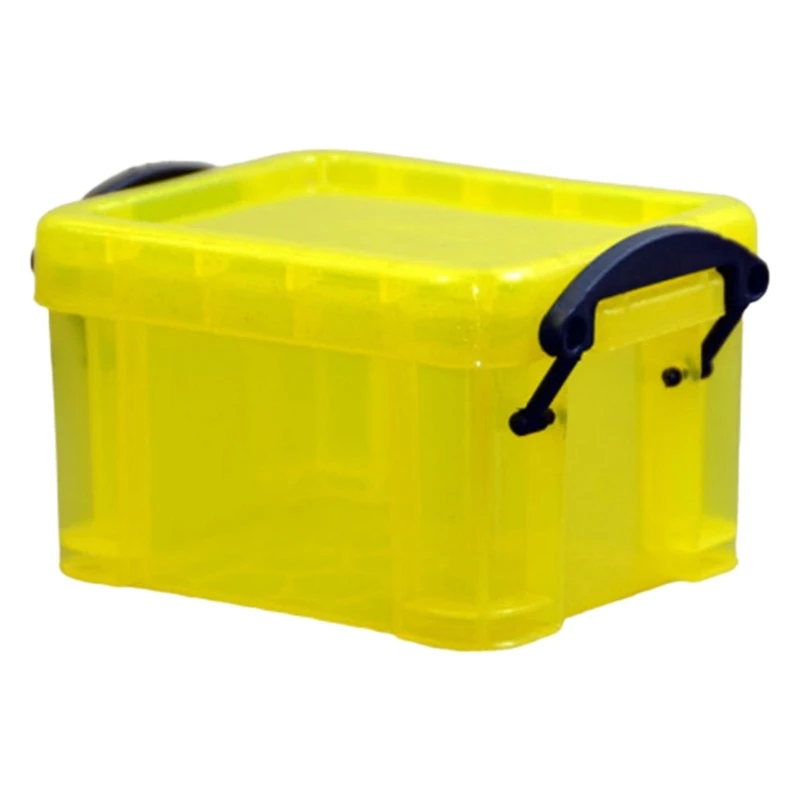Mini Plastic Box Rectangular Storage Box with Locking Lid Dustproof Jewelry Storage  Container for Small Items