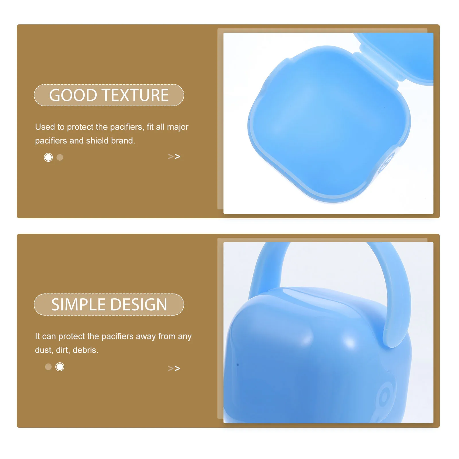 

2Pcs Pacifier Case Baby Storage Box Portable Strong PP Material Holder for Infant Soother Travel Outdoor Pacifier Case