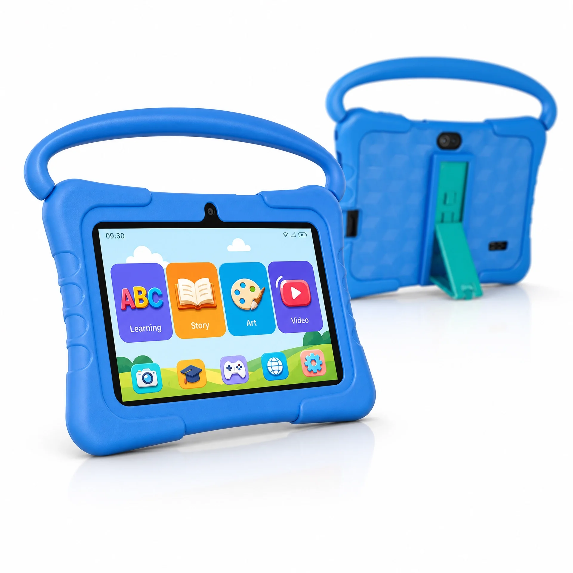 

ATMPC Android 14 Kids Tablet 7", Quad-Core Toddler Tablet with Shockproof Case & Eye Care Screen, WiFi GMS Certified