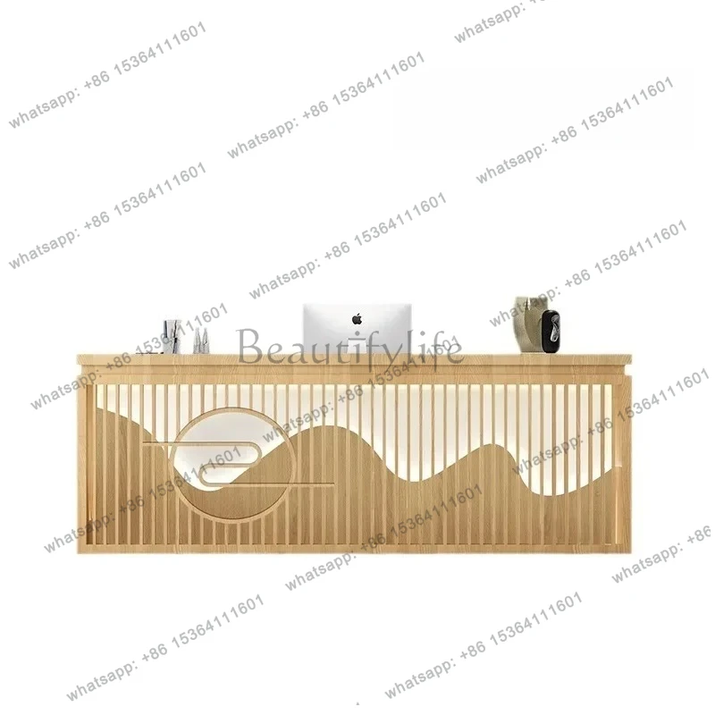New Chinese style checkout page Retro restaurant counter Beauty salon Yoga studio Caierguan B & B reception desk
