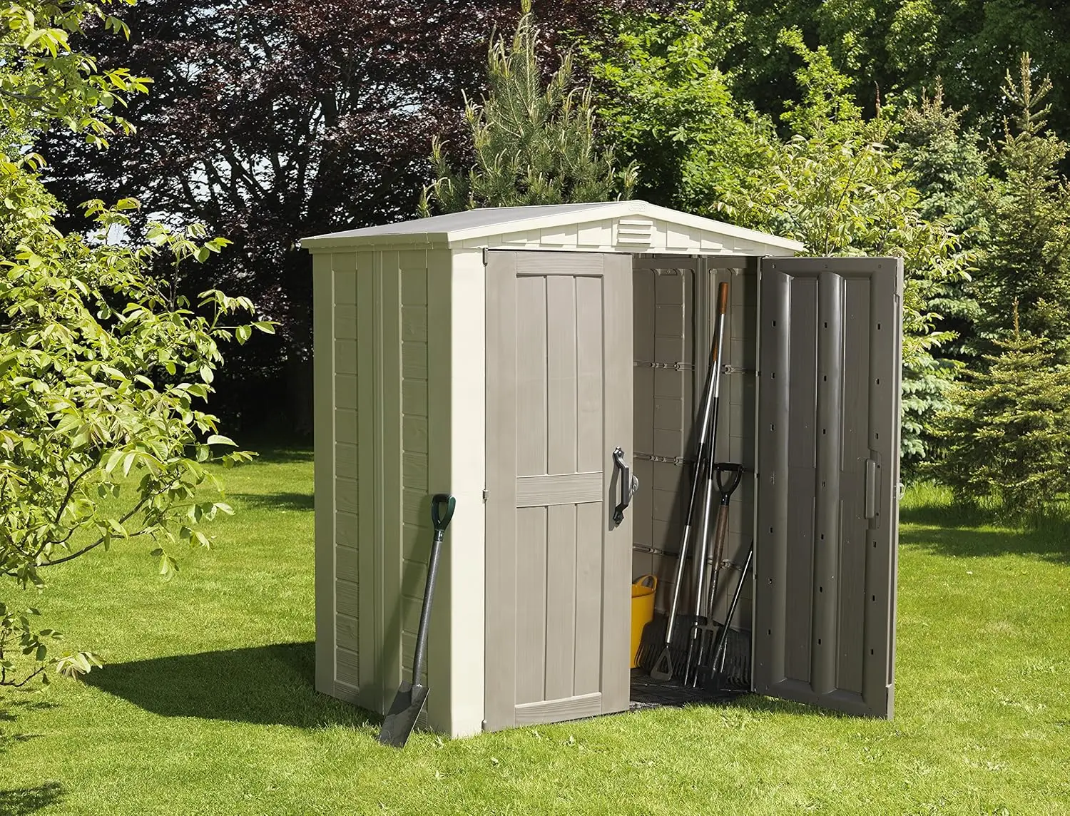 6x3 Outdoor Storage Shed Kit-Perfect to Store Patio Furniture, Garden Tools Bike Accessories, Beach Chairs and Push Lawn Mower