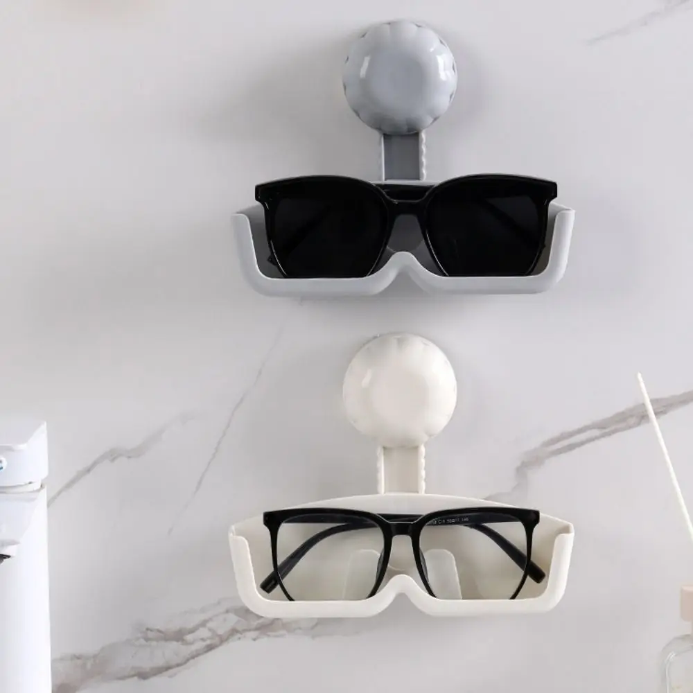 New Suction Cup Wall Glasses Holder Stable Removable Eyeglass Holder Wall Mounted Glasses Storage Rack Home Storage