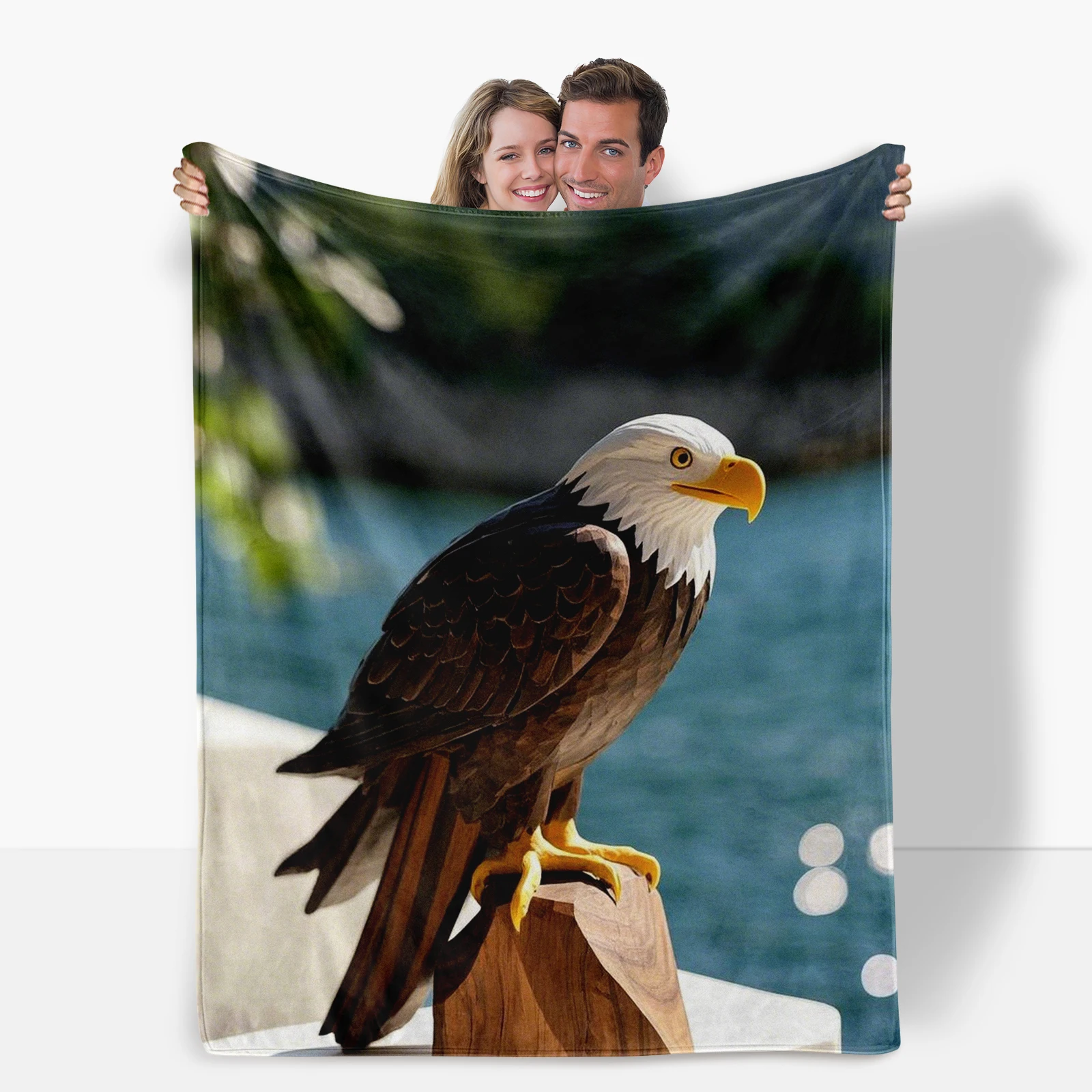 

Magnificent White Headed Eagle Sculpture Blanket Highlights Home Decor And Education
