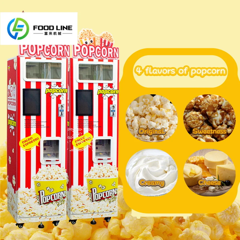 

Street Restaurate Popcorn Machine Professionnel Fully No Oil Popcorn Vending Machine for Making Money