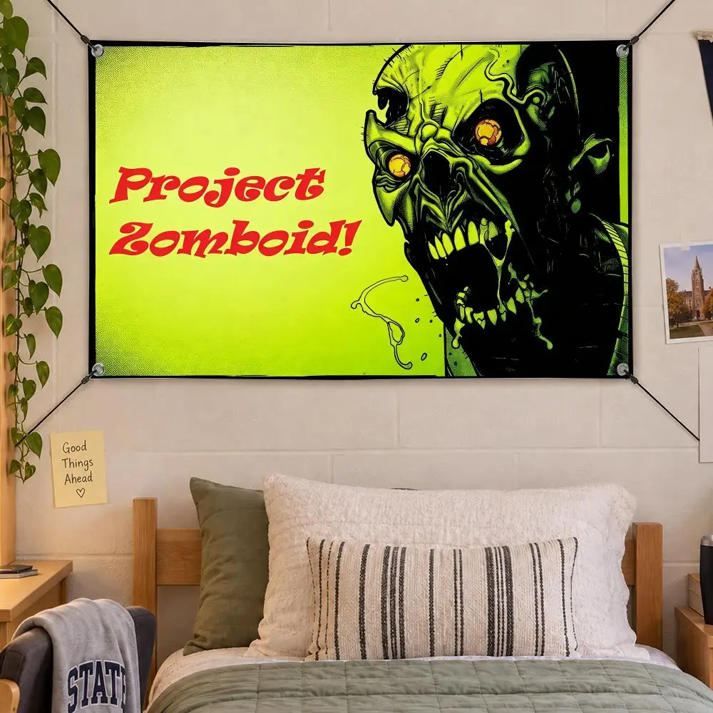 Game Survival Project Zomboid Flags Decorative Flag Banner Indoor Bedroom Dorm Gaming Room Wall Party Club Decor Fan Gift
