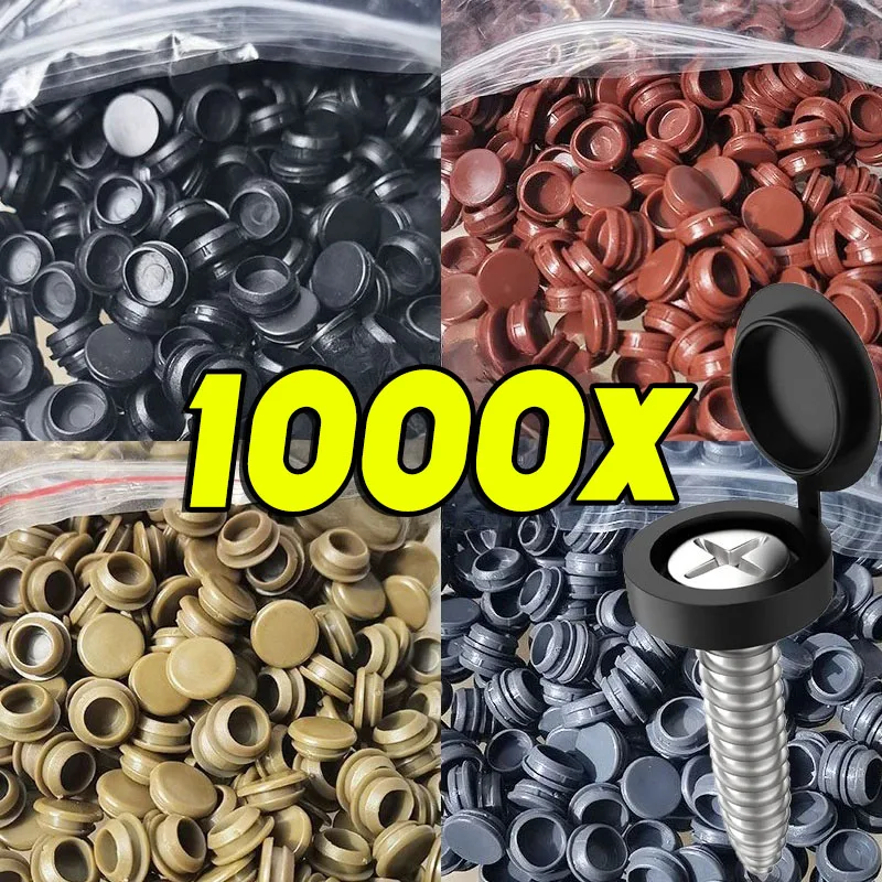 10/1000pcs Screw Decorative Cover Cross Screw Nail Cap Folding Buckle for Car Furniture Decorative Nuts Cover Bolts Hardware