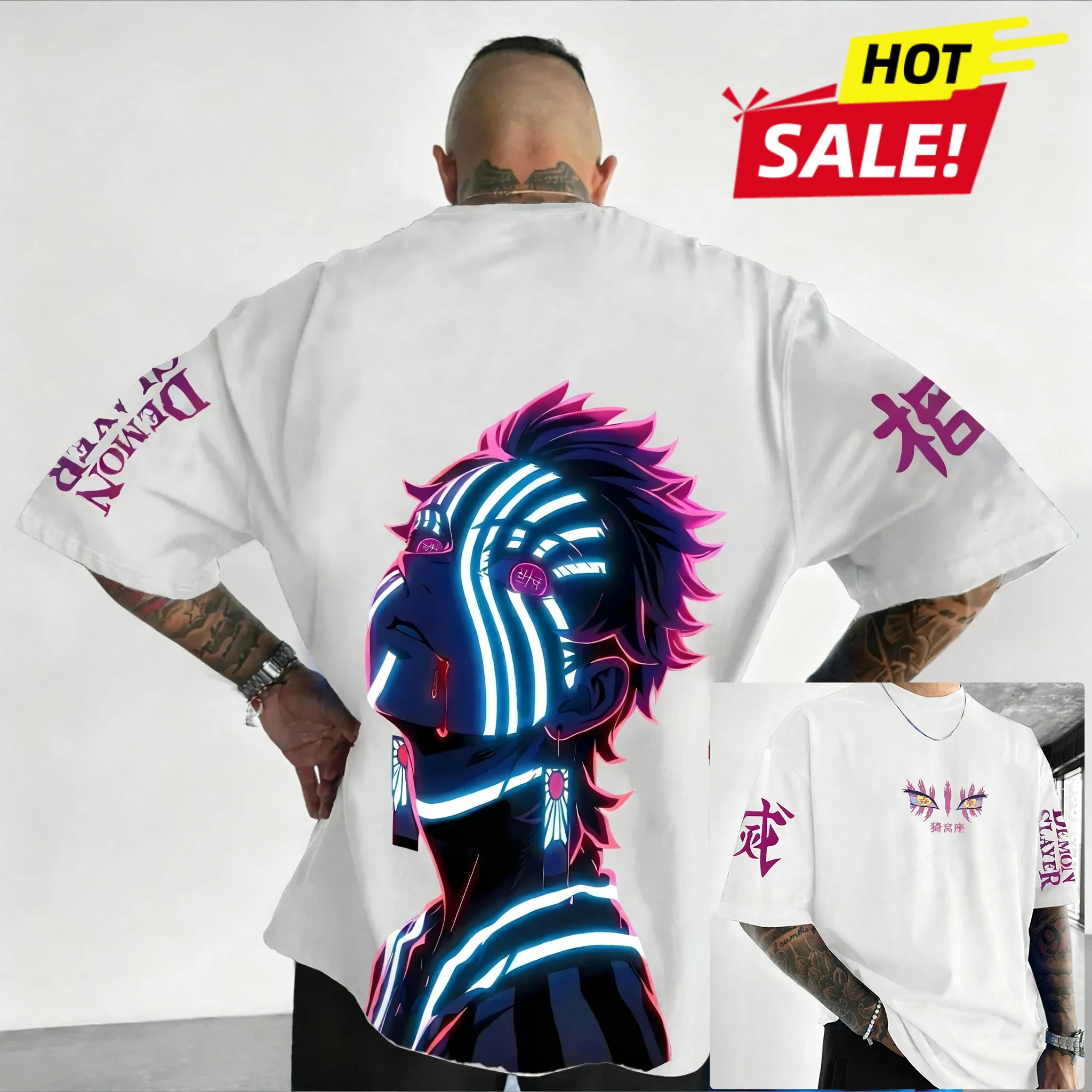 

Эксклюзивная футболка с 3D-принтом Demon Slayer Fan для мужчин и женщин с супер реалистичными 3D-узорами для взрослых и детей