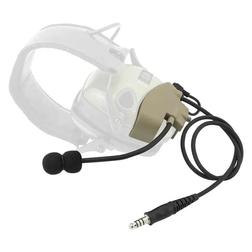 Imagem -03 - Fone de Ouvido Tático Esportes Tiro Earmuff Adaptador Microfone Kit Mais U94 Kenwood Ptt para Howard Leight Impacto Esportes Protetores de Orelha Eletrônicos