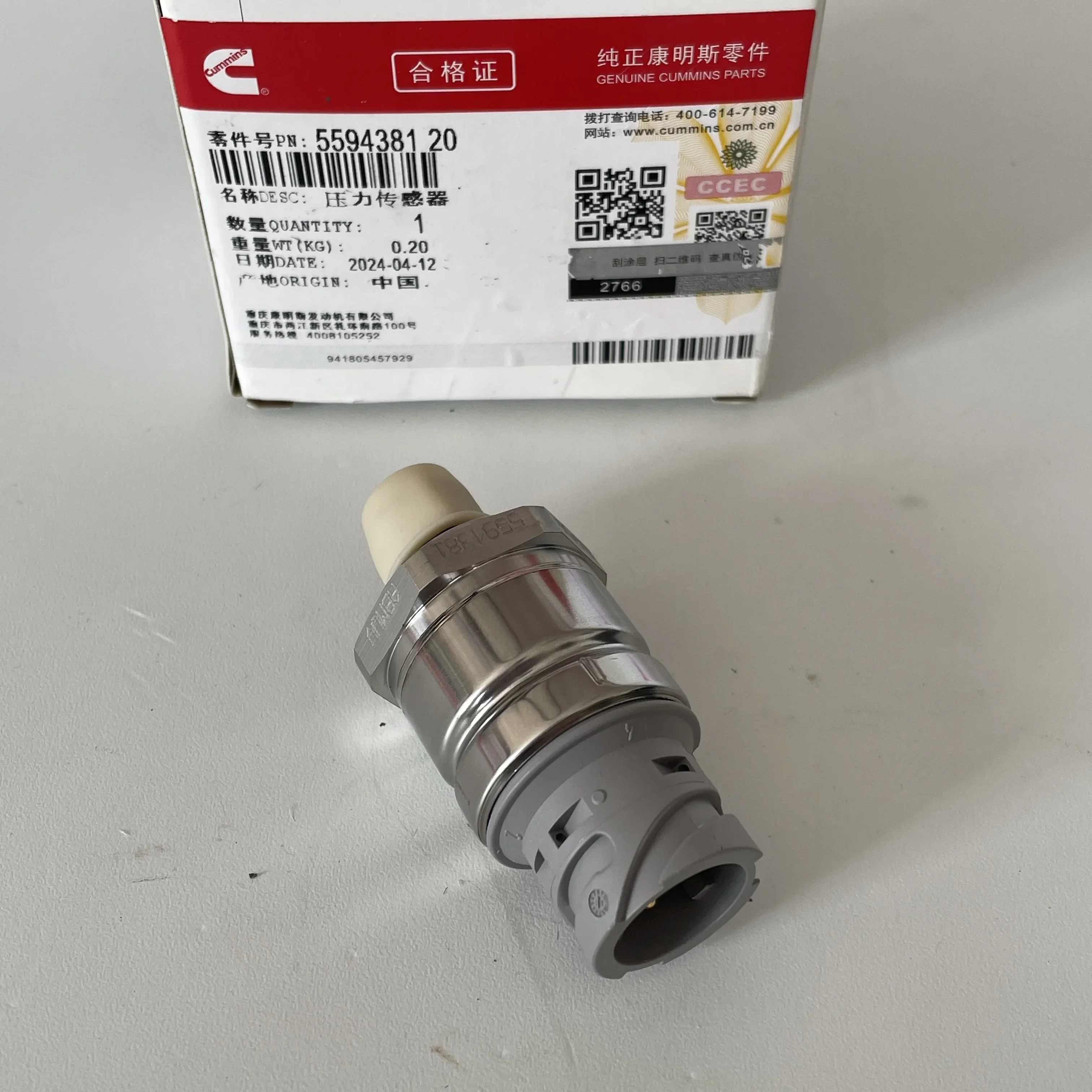 Cummins QSK19 engine parts cummins pressure sensor 5594381 for cummins truck parts
