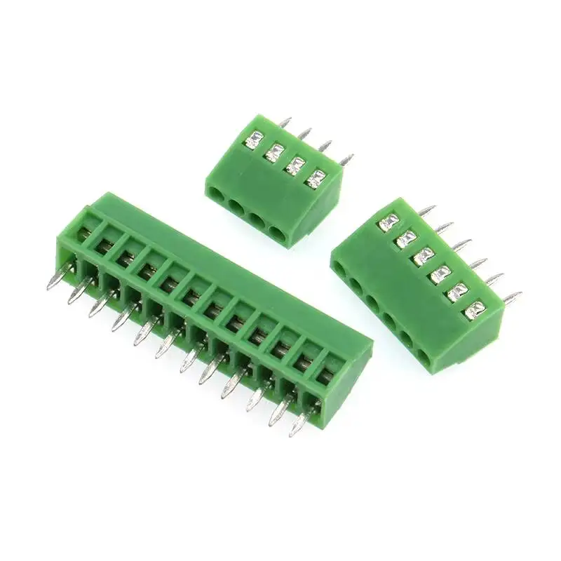 5 Stück KF128 Schraubklemmenblock-Stecker für Leiterplatten, grün, 2P 3 4 5 6P, Rastermaß 2,54 mm – Detail 4