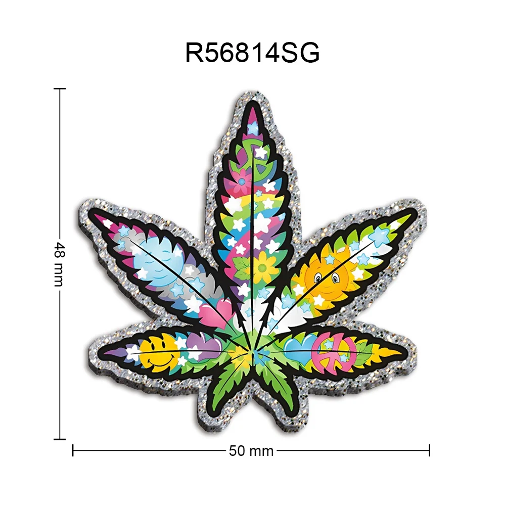

Weed Pattern DIY Color Glitter Acrylic Chunky Glitter Acrylic for DIY Craft Hairbow Embellishment Craft