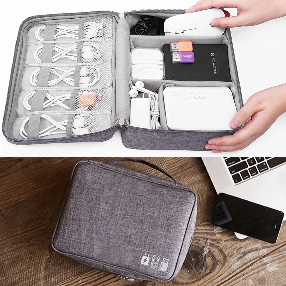 Cable Bag Travel Supplies Digital USB Gadget Kit Organizer Phone Charger Wires Accessories Cosmetics Handbags Storage Case Bags