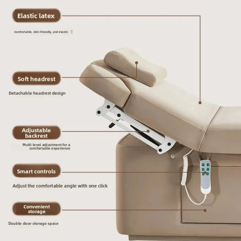اللاتكس الكهربائية الجمال متعددة الوظائف طاولة التدليك سبا العلاج الطبيعي السرير المهنية صالون تجميل السرير طاولة الوشم المحمولة