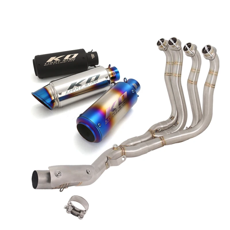 

Slip On For Suzuki GSXR1000 2017-2025 Motorcycle Whole Exhaust System Header Middle Link Pipe 51mm Muffler Tips Stainless Steel