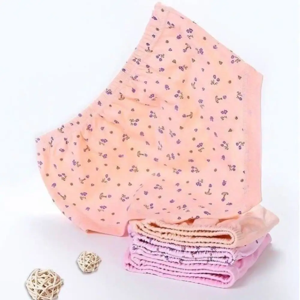 5 قطعة سراويل داخلية قطنية عالية الخصر على شكل زهرة سراويل تحتية قابلة للتنفس لكبار السن مقاس كبير ملابس داخلية نسائية في منتصف العمر ملابس داخلية نسائية #2