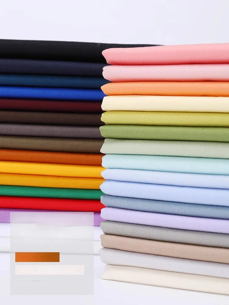 High Density Fabric Poplin Plain Color By Meters for Dresses Shirts Hanfu Sewing Summer Soft 100% Cotton Textile Smooth Textured