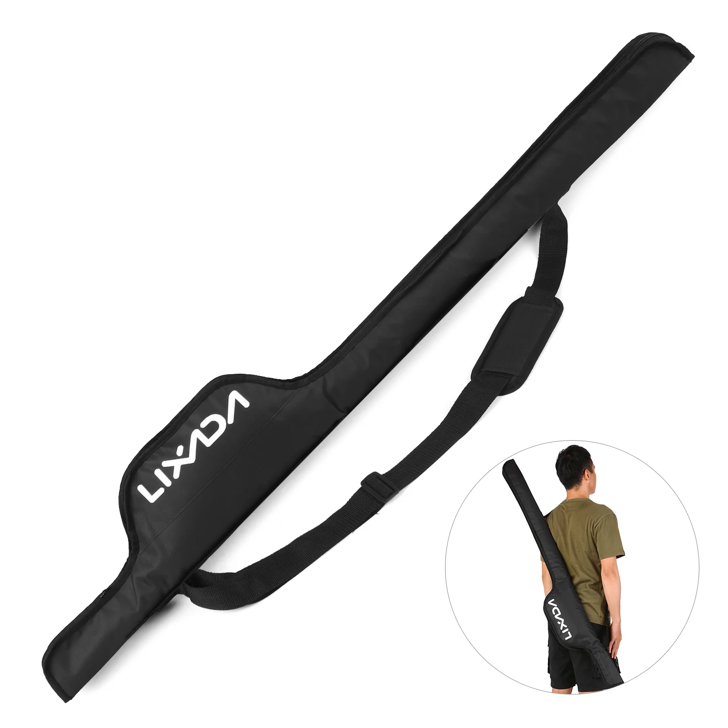 Lixada 53 Inch Fishing Rod Bag Portable Folding Fishing Pole Tackle Protective Cover Case Storage Bag