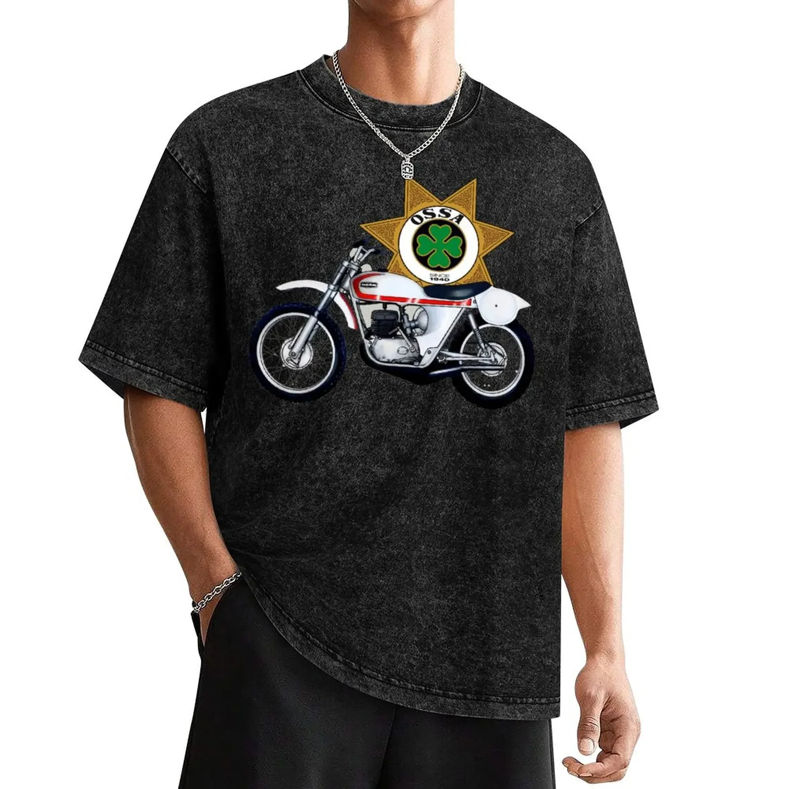 

Ossa Vintage Motorcycle T-Shirt baggy shirts customs sublime man clothes fruit of the loom mens t shirts