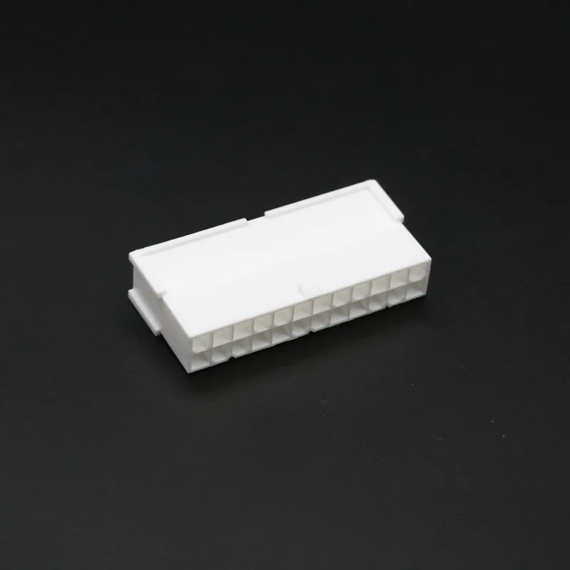Angitu 100pcs 4.2mm 5559 Motherboard 24Pin ATX Female Connector Housing Black White For MB Cable DIY
