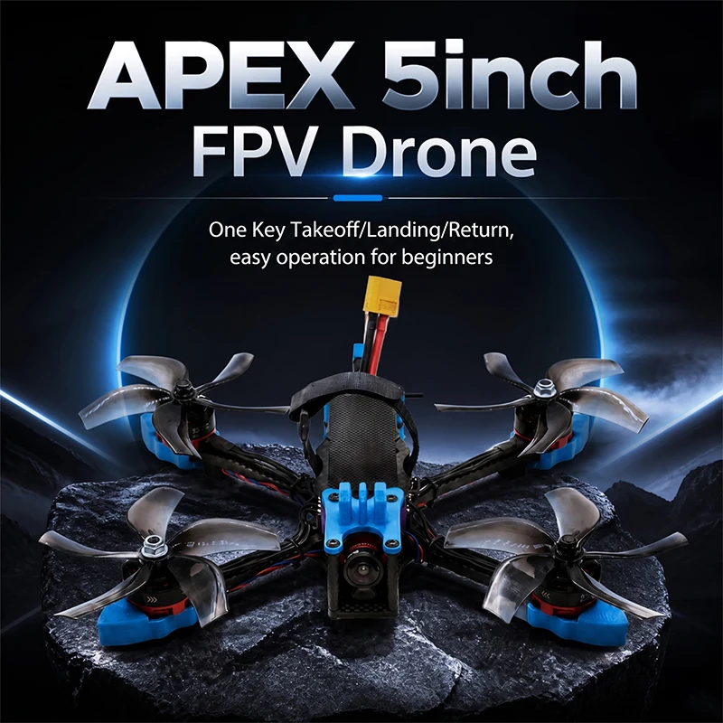 APEX 5inch FPV Drone Frame Kit Carbon Fiber Racing Drone Quadcopter Freestyle INAV Beatflight F722 M10 GPS Flight Control