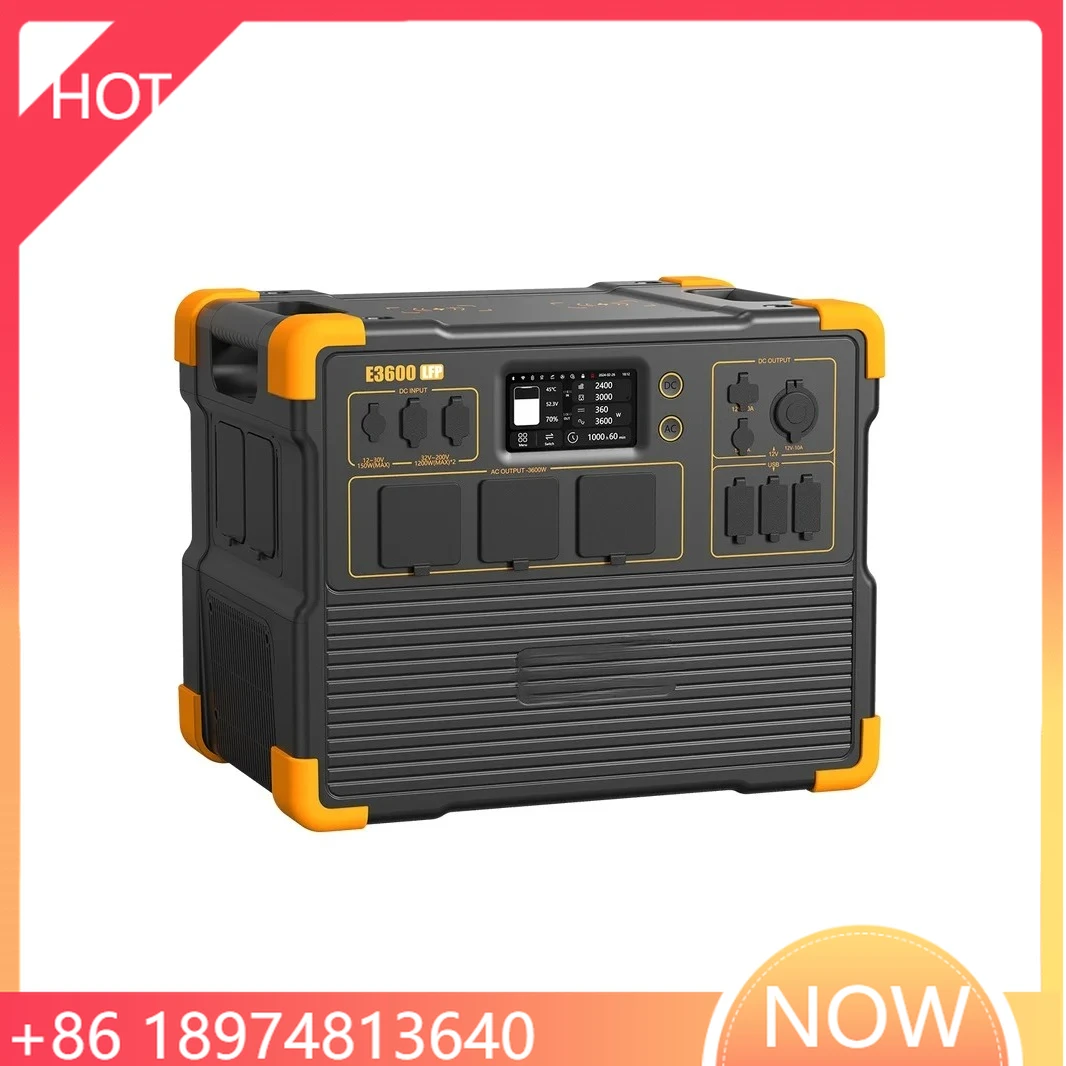 

USA EU Stock E3600LFP Rechargeable 3.6kw Portable LifePO4 Solar Power Station Quick Charge For Home Appliance