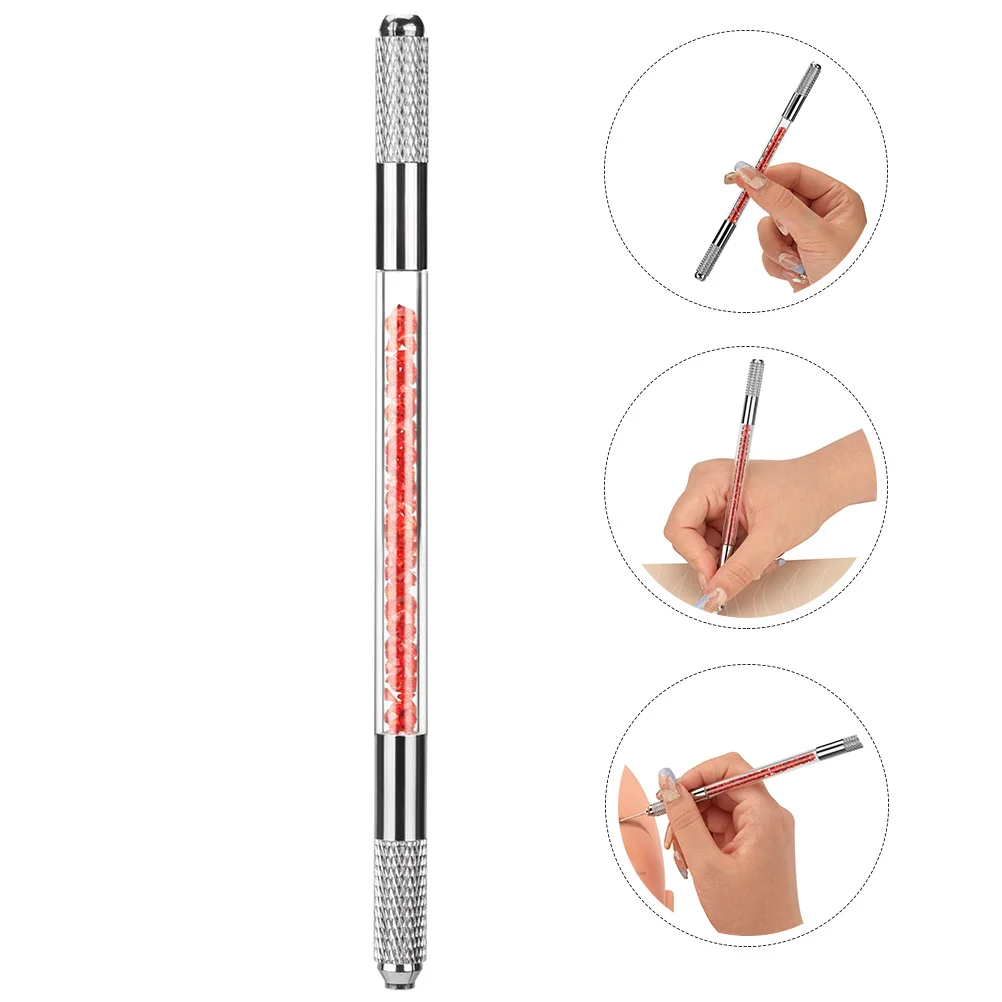 

Manual Microblading Pen Acrylic Handle Eyebrow Tattooing Tool Reusable Needle Holder for Professional Skin Tattooing Portable