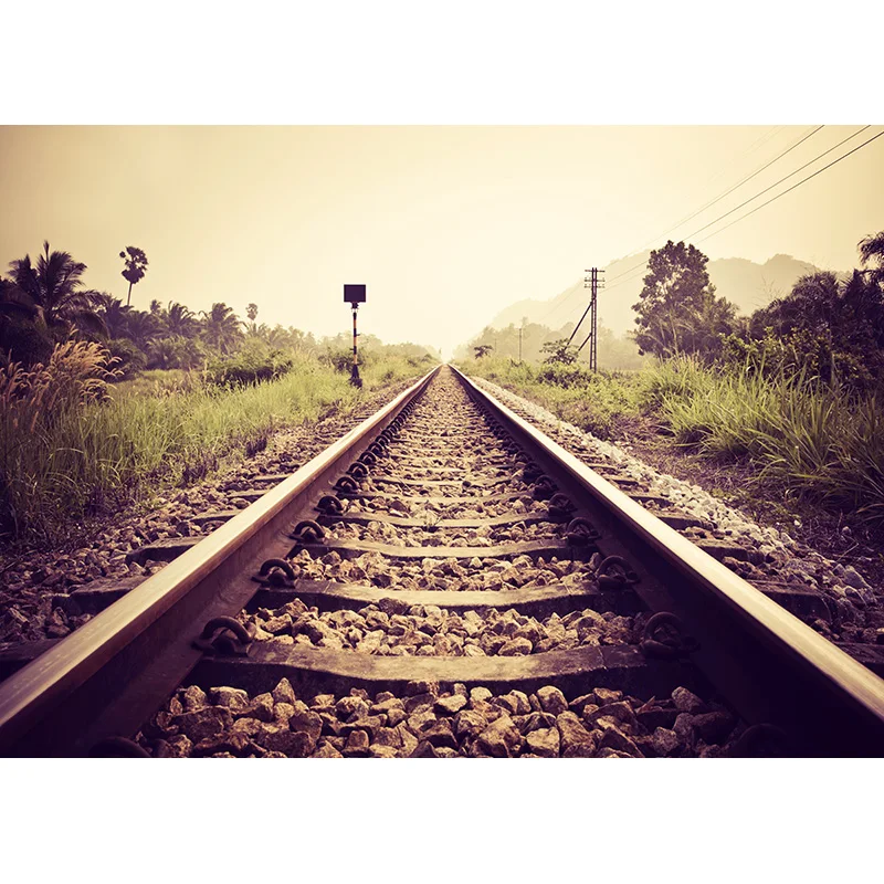 SHENGYONGBAO Art Fabric Train Track Landscape Photography background Portrait Photo Background Studio Props  211015 HCGD-02